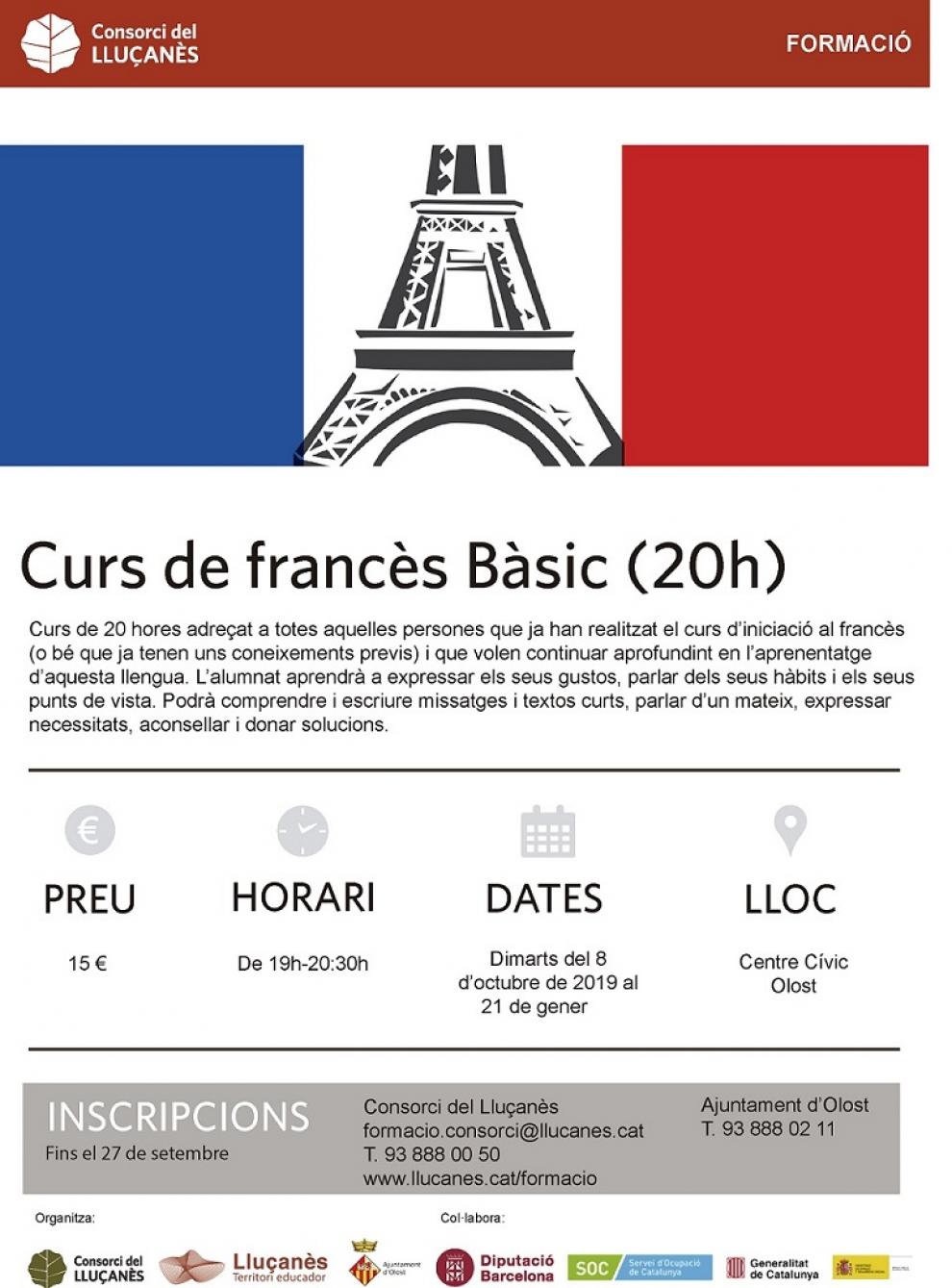 Curs de francès bàsic a Olost